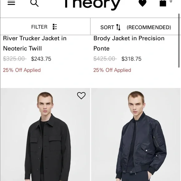 T H E O R Y 38 Mens Bomber Jacket - Picture 13 of 14